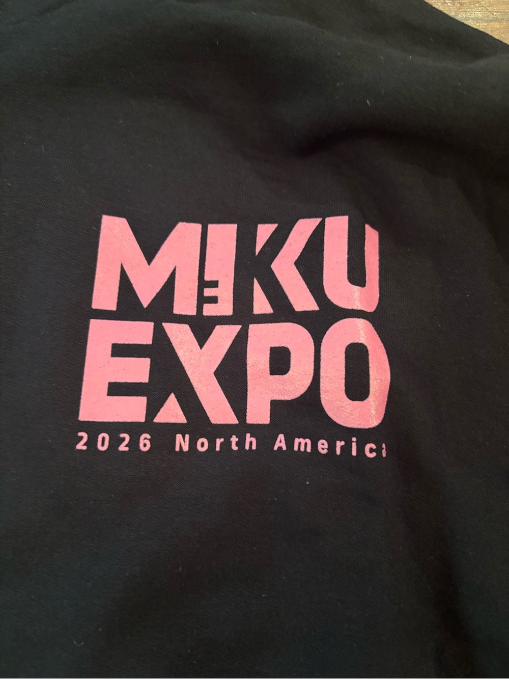 Miku Expo 2026 Black Zip Hoodie with Pink Graphics NWOT - Picture 2 of 9